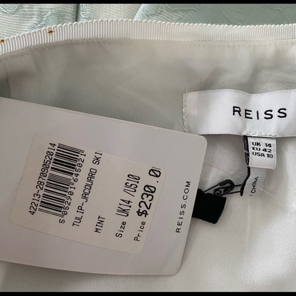 Reiss mint green mini skirt size 10 NWT - Picture 3 of 8